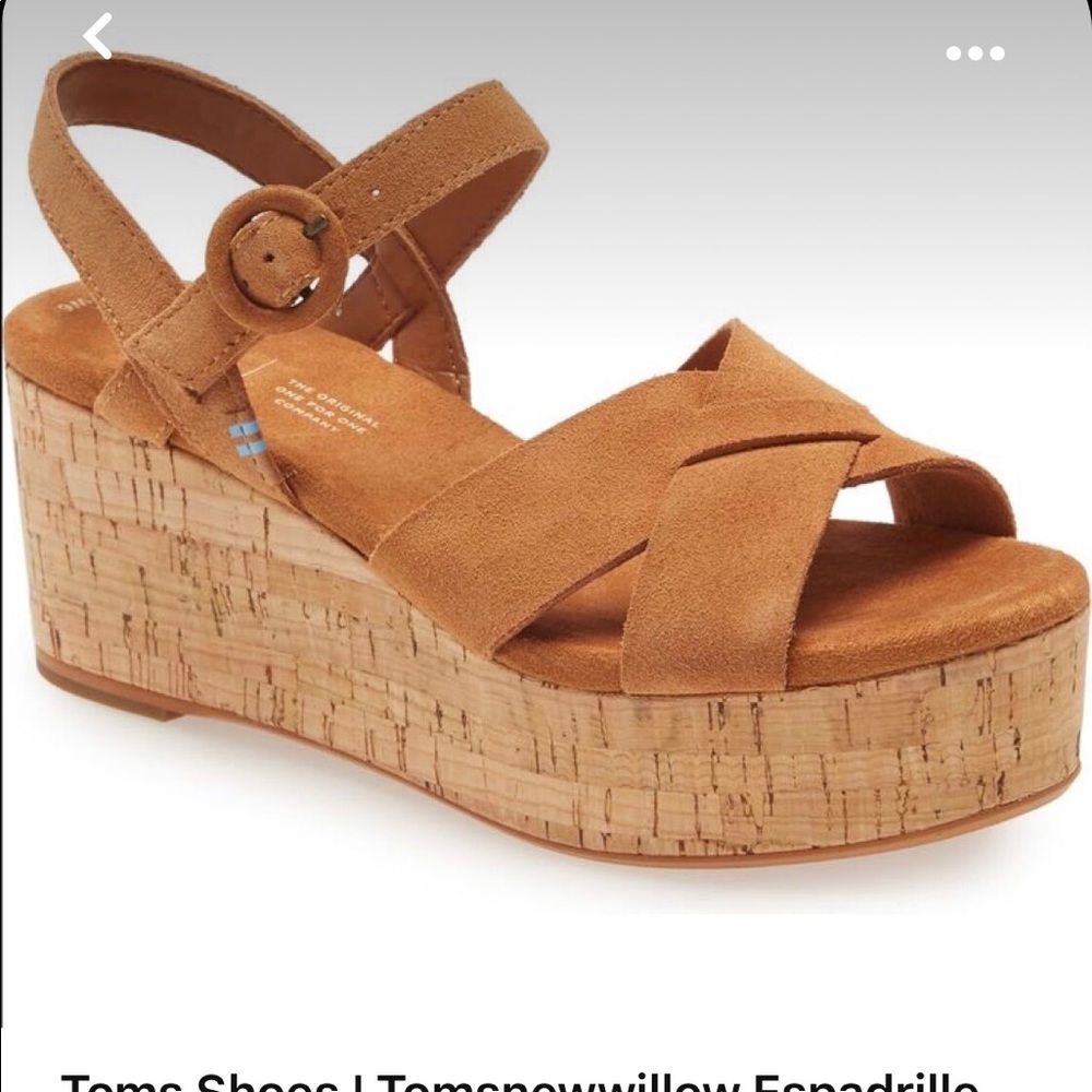 Tom’s Espadrille Platform Wedge Sandal